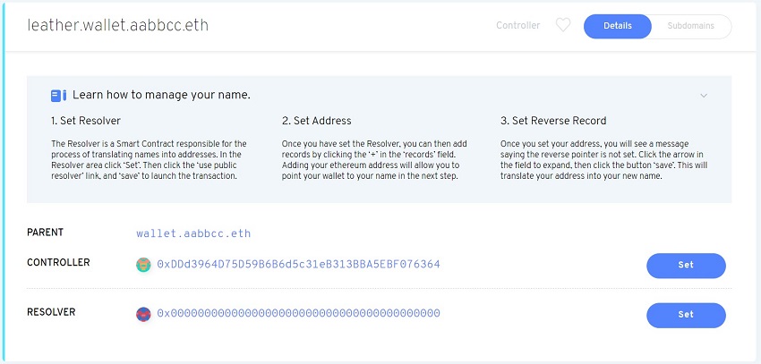 Create ENS Subdomains of Subdomains