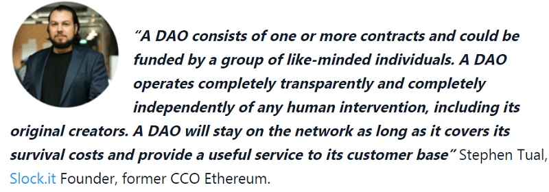 Ethereum (ETH) DAO Quote Stephen Taul