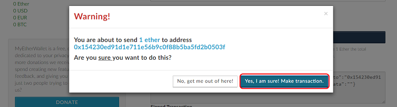Ethereum (ETH) MyEtherWallet Warning!