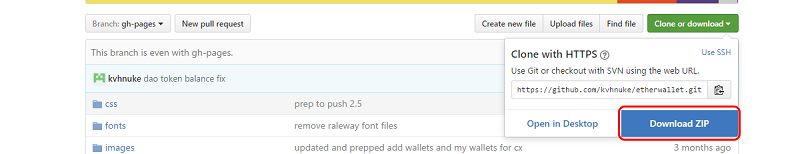 Ethereum (ETH) MyEtherWallet Offline Transaction Zip File