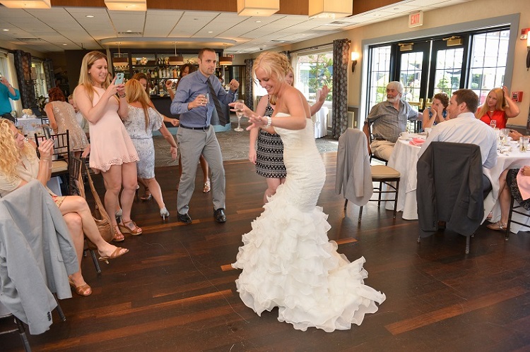 Sondra Bell Dancing with Friends at Wedding